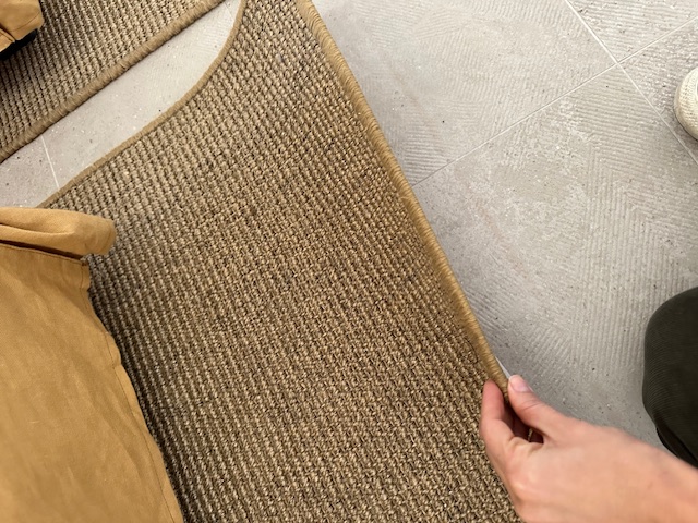 Sisal Terractotte con festón al tono